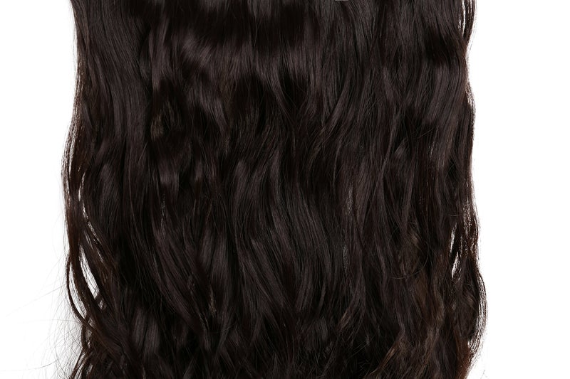 S-noilite Elegant 29"(73cm) Longest Curly Dark Brown 3/4 Full Head One Piece 5 Clips Clip in Hair Extensions - Image 5